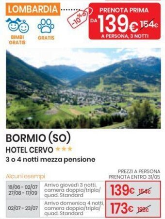 Eurospin BORMIO (SO) HOTEL CERVO offerta