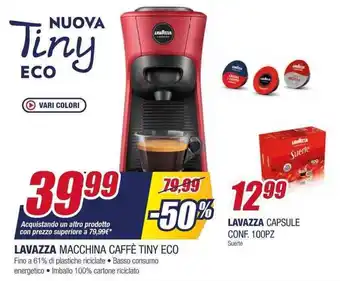 Trony LAVAZZA MACCHINA CAFFÈ TINY ECO offerta