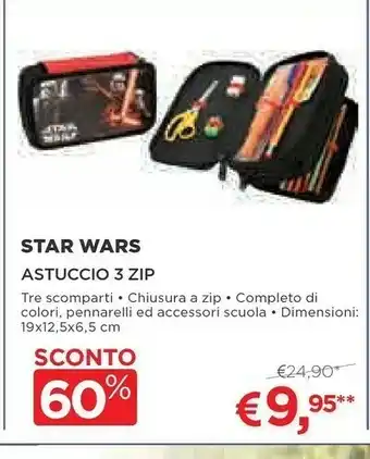 Coop Star Wars Astuccio 3 Zip offerta