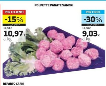 Coop Sandri Polpette Panate offerta