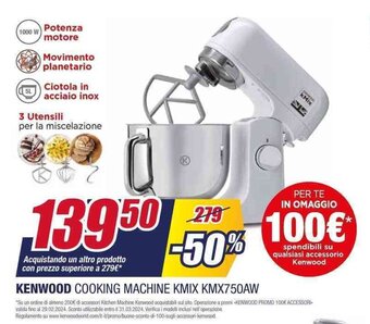 Trony KENWOOD COOKING MACHINE KMIX KMX750AW offerta