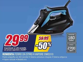 Trony ROWENTA FERRO DA STIRO A VAPORE DW5310 offerta