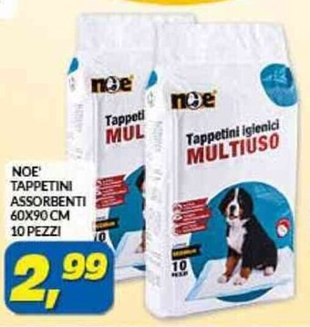 Risparmio Casa NOE TAPPETINI ASSORBENTI 60X90 CM 10 PEZZI offerta