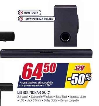 Trony LG SOUNDBAR SQC1 offerta