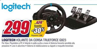 Trony LOGITECH VOLANTE DA CORSA TRUEFORCE G923 offerta