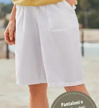 Pantaloncini con lino e viscosa, S-XL