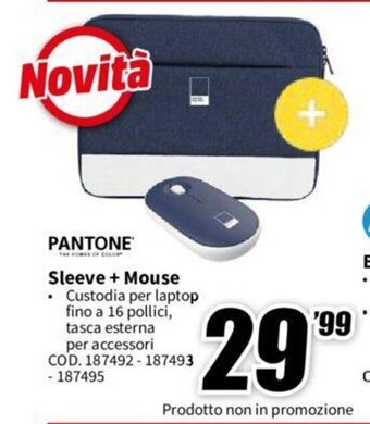 MediaWorld PANTONE Sleeve + Mouse offerta