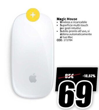 MediaWorld Magic Mouse offerta
