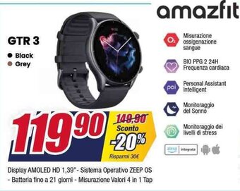 Trony amazfit GTR 3 offerta