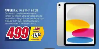 Trony APPLE iPad 10.9 WI-FI 64 GB offerta