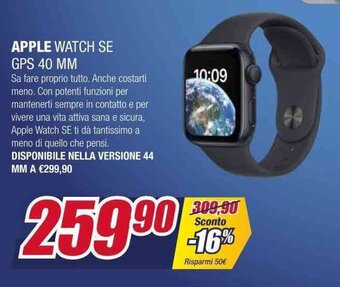 Trony APPLE WATCH SE GPS 40 MM offerta