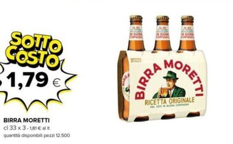 Oasi BIRRA MORETTI cl 33 x 3 offerta