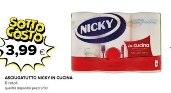 Oasi ASCIUGATUTTO NICKY IN CUCINA 6 rotoli offerta