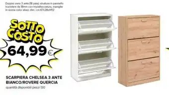 SCARPIERA CHELSEA 3 ANTE BIANCO/ROVERE QUERCIA