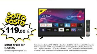 Oasi SMART TV LED 32" MAJESTIC offerta