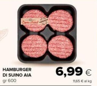 Oasi HAMBURGER DI SUINO AIA gr 600 offerta