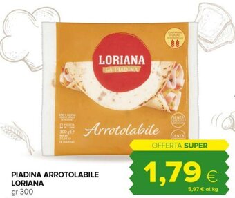 Oasi PIADINA ARROTOLABILE LORIANA gr 300 offerta