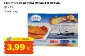 Oasi FILETTI DI PLATESSA IMPANATI OCEAN gr 250 offerta