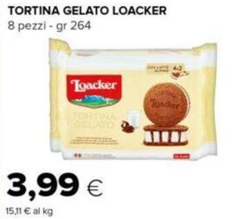 Oasi TORTINA GELATO LOACKER 8 pezzi - gr 264 offerta