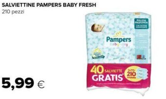 SALVIETTINE PAMPERS BABY FRESH 210 pezzi