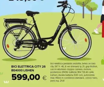 BICI ELETTRICA CITY 26 BE4000 LISHEN