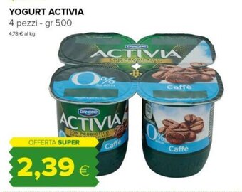 Oasi YOGURT ACTIVIA 4 pezzi - gr 500 offerta