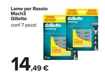 Carrefour Gillette Lame Per Rasoio Mach3 offerta