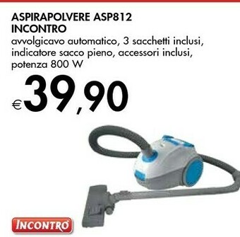 Bennet Incontro Aspirapolvere Asp812 offerta