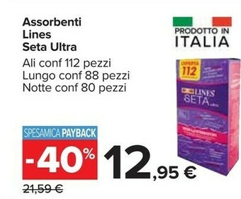 Carrefour Lines Seta Ultra Assorbenti offerta