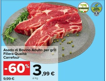Carrefour Carrefour Asado Di Bovino Adulto Per Grill Filiera Qualita offerta
