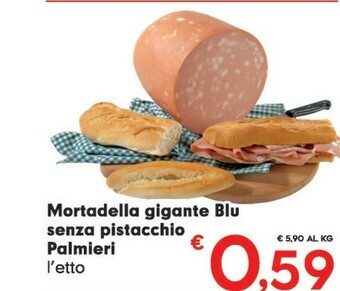 Despar Palmieri Mortadella Gigante Blu Senza Pistacchio offerta