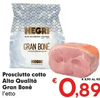 Negri Prosciutto Cotto Alta Qualita Gran Bone