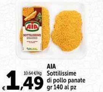 Carrefour Market AIA Sottilissime di pollo panate gr 140 al pz offerta