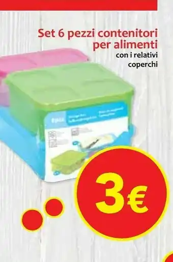 Galassia Set 6 Pezzo Contenitori Per Alimenti offerta