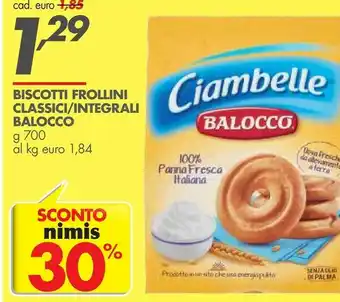 Italmark Balocco Ciambelle 700 G(ml) offerta