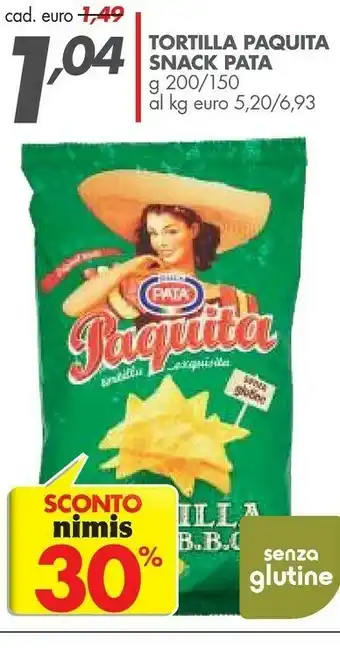 Italmark Snack pata Paquita Tortilla Blanca 150 G(ml) offerta