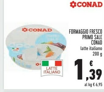 Conad Conad - Formaggio Fresco Primo Sale 200 G(ml) offerta