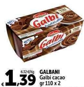Carrefour Market GALBANI Galbi cacao gr 110 x 2 offerta