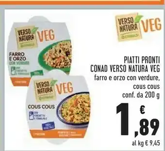 Conad Conad Piatti Pronti Cerso Natura Veg offerta