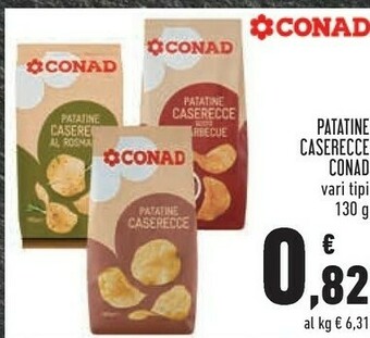 Conad Conad Patatine Caserecce offerta