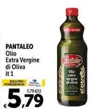 Carrefour Market PANTALEO Olio Extra Vergine di Oliva It 1 offerta