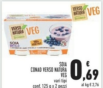 Conad Conad - Soia Mirtillo Verso Natura Veg 125 G(ml) offerta
