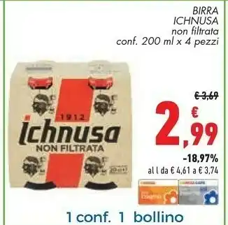 Conad Ichnusa Birra Bionda Sardegna offerta
