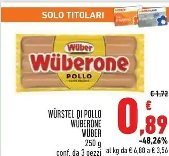 Conad City Wuber Wurstel Di Pollo Wuberone offerta