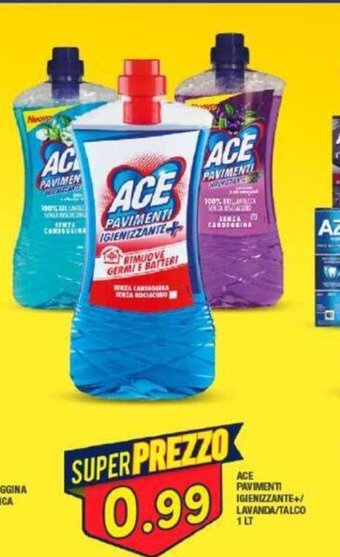 Maury's ACE PAVIMENTI IGIENIZZANTE+/ LAVANDA/TALCO 1 lt offerta