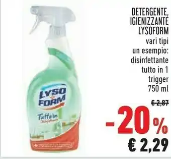 Conad City Lysoform Detergent Igienizzante Tutto In 1 Trigger offerta