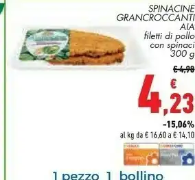 Conad City Aia AIA - Spinacine Grancroccanti 300 g(ml) offerta