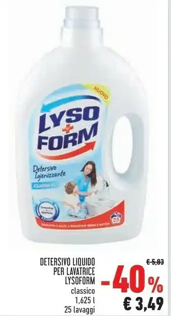 Conad City Lysoform Detersivo Liquido Per Lavatrice Classico offerta