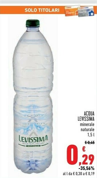 Conad Levissima Levissima - Acqua Minerale Naturale offerta