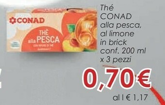 Conad Conad The Alla Pesca /al Limone In Brick offerta